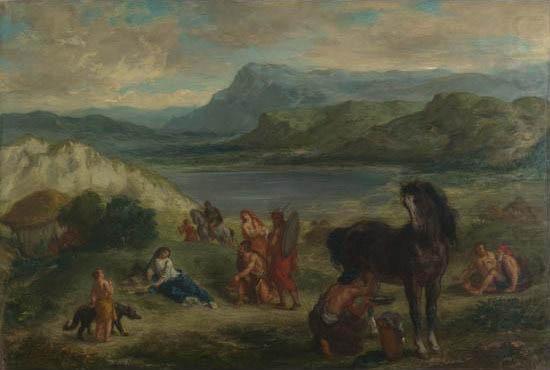 Eugene Delacroix Ovid among the Scythians china oil painting image